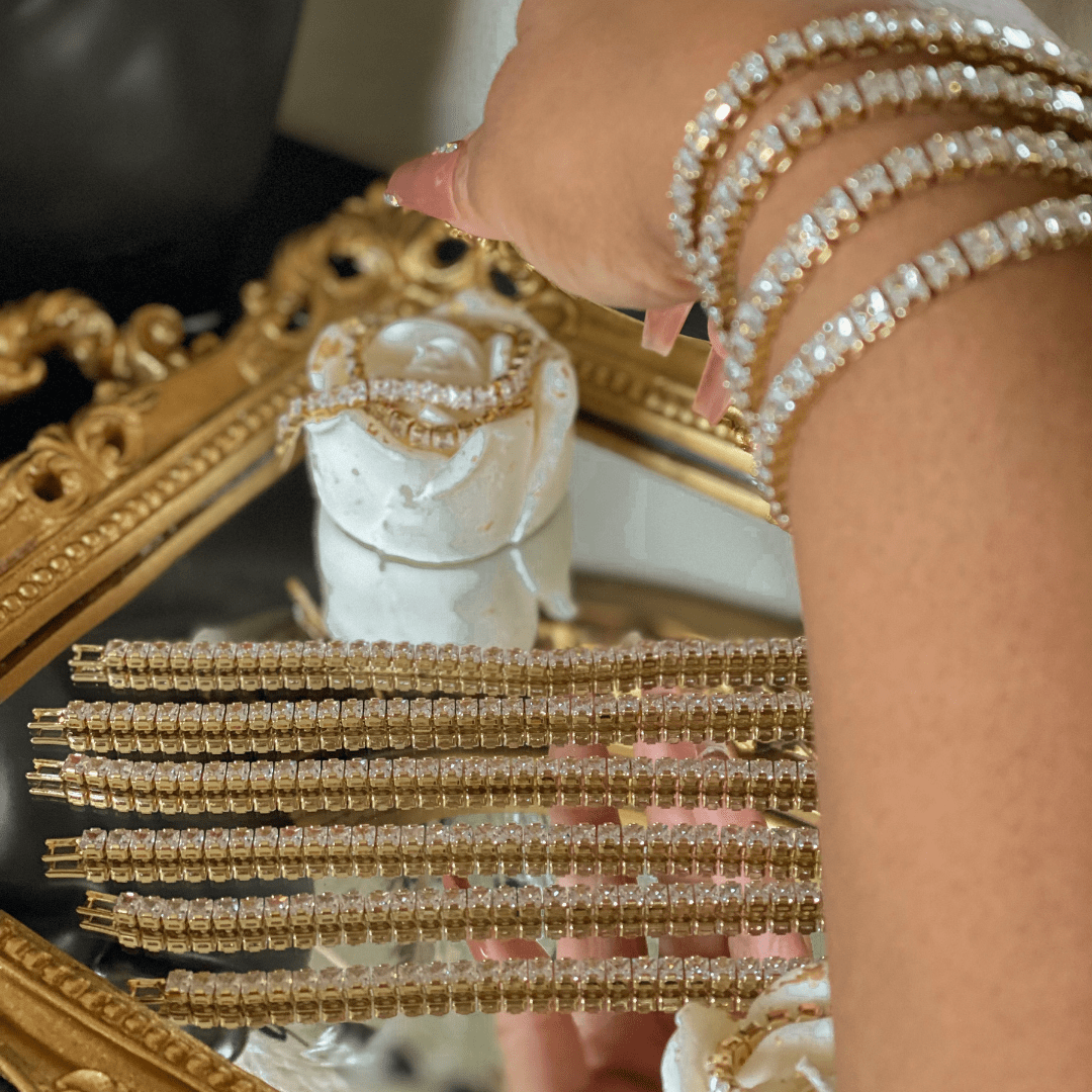 "Allure" 18k Gold Plated Tennis Bracelet